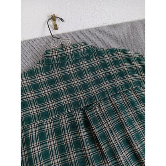 Moose Creek Heavy Linen Shirt Mens XL Green Plaid Button Down Relaxed Outdoors - Picture 9 of 13